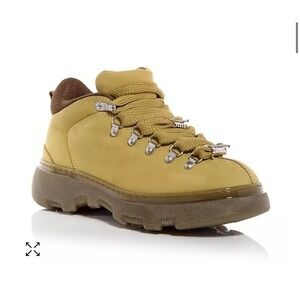 BURBERRY Men's "Trek" Manilla Tan Leather Hiking Walking Boots, sz 44.5